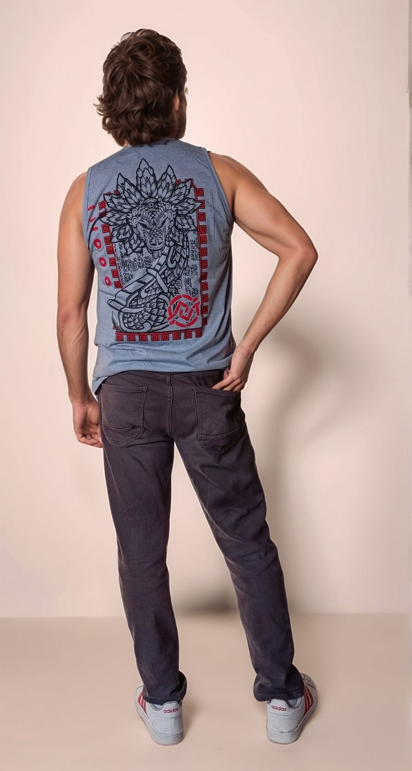 CAMISETA AZUL MURAL DE QUETZAL