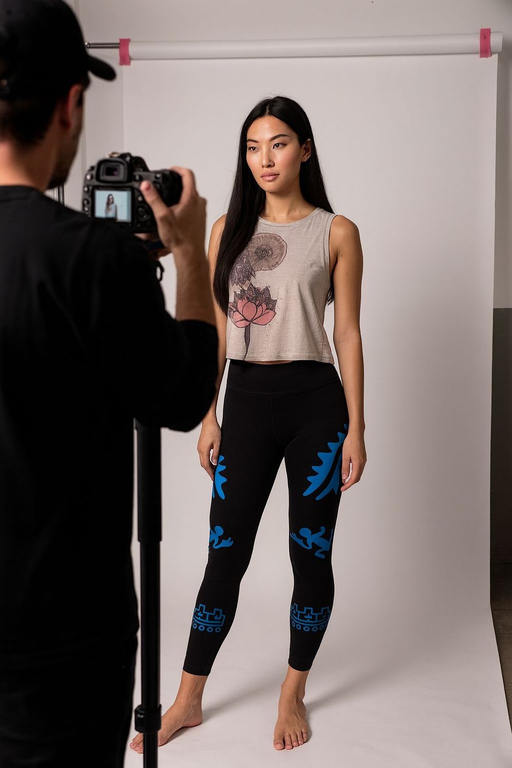 LEGGINS NEGRO CORAL DE LAGARTIJA
