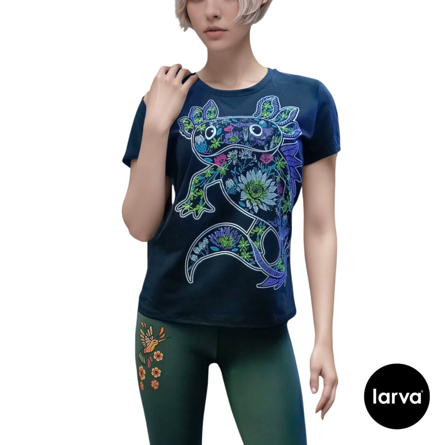 BLUSA NEGRO AJOLOTE FLORES