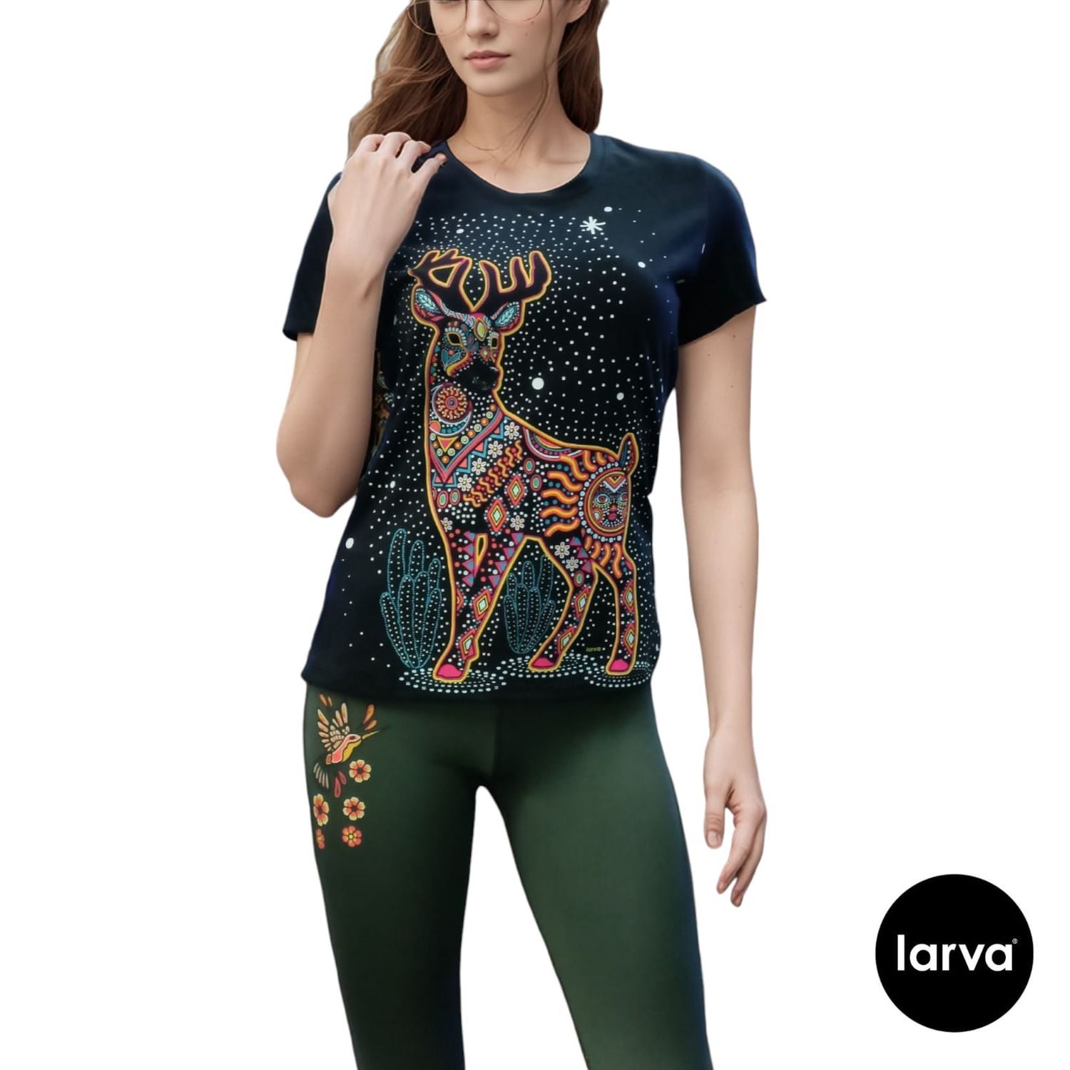 BLUSA VENADO COSMICO HUICHOL