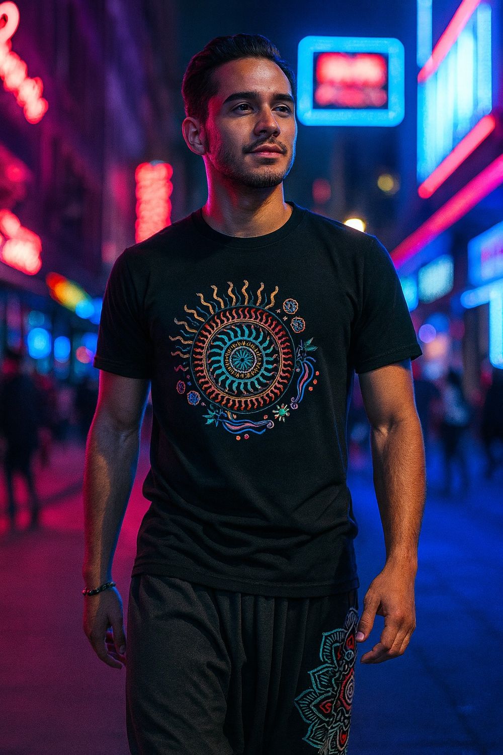 PLAYERA PEYOTE SOL HUICHOL