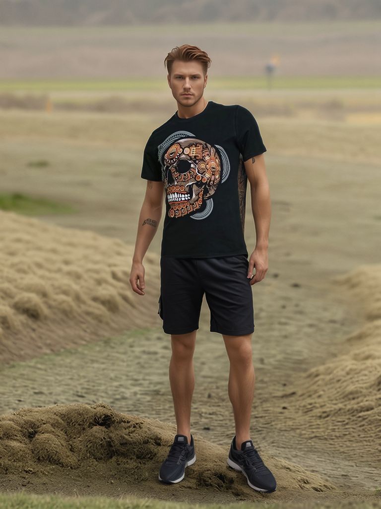 PLAYERA CRANEO OLLIN