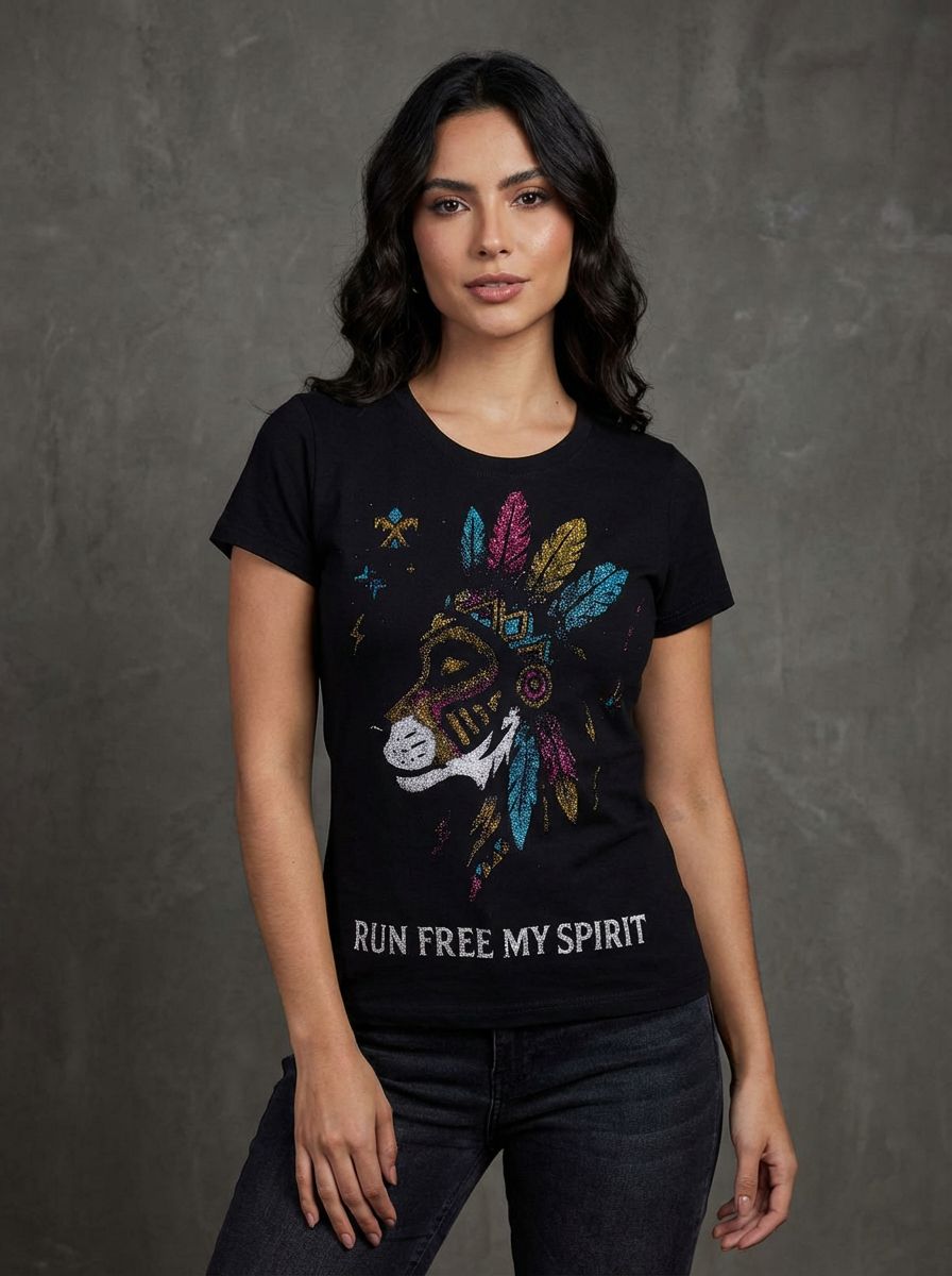 BLUSA LOBO RUN FREE MY SPIRIT