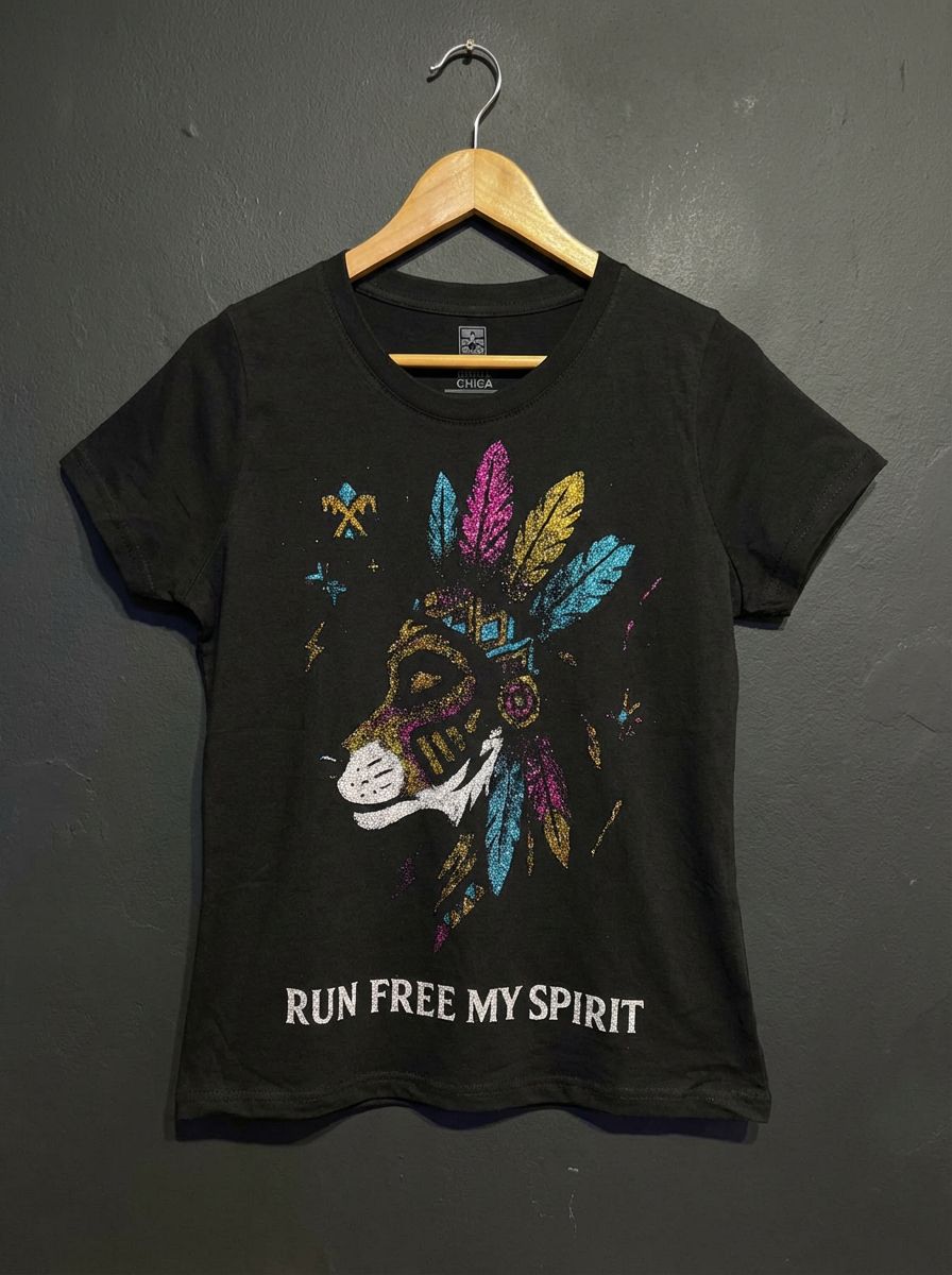 BLUSA LOBO RUN FREE MY SPIRIT