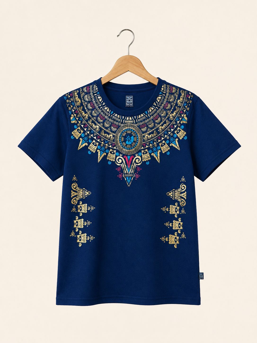 PLAYERA MARINO COLLAR PREHISPANICO S