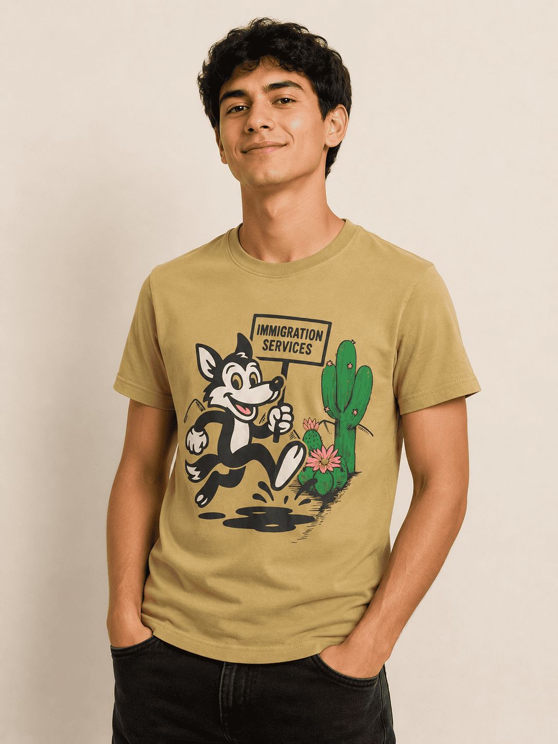 PLAYERA CAFE COYOTE INMIGRATION
