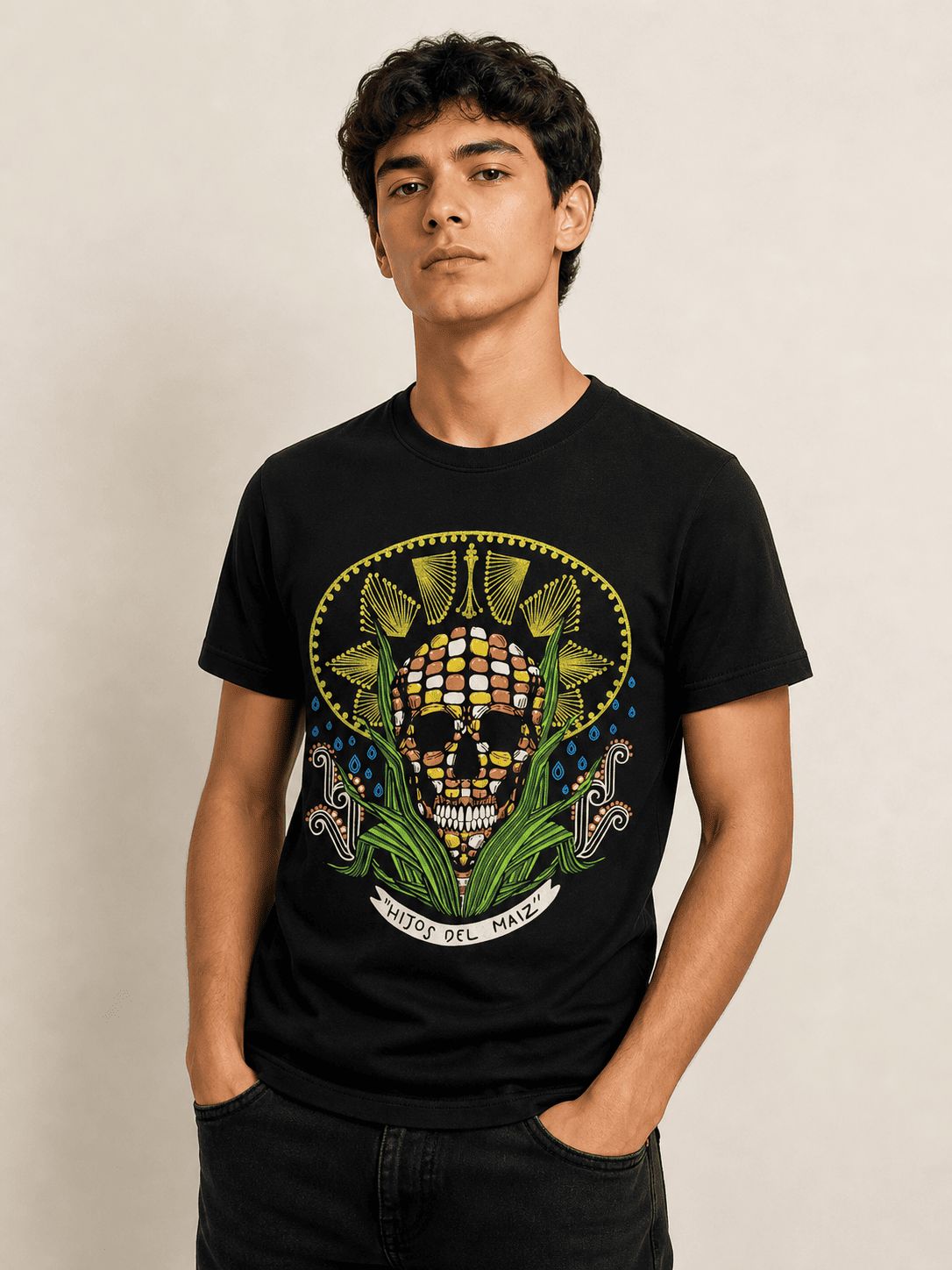PLAYERA CRÁNEO HIJOS DEL MAÍZ