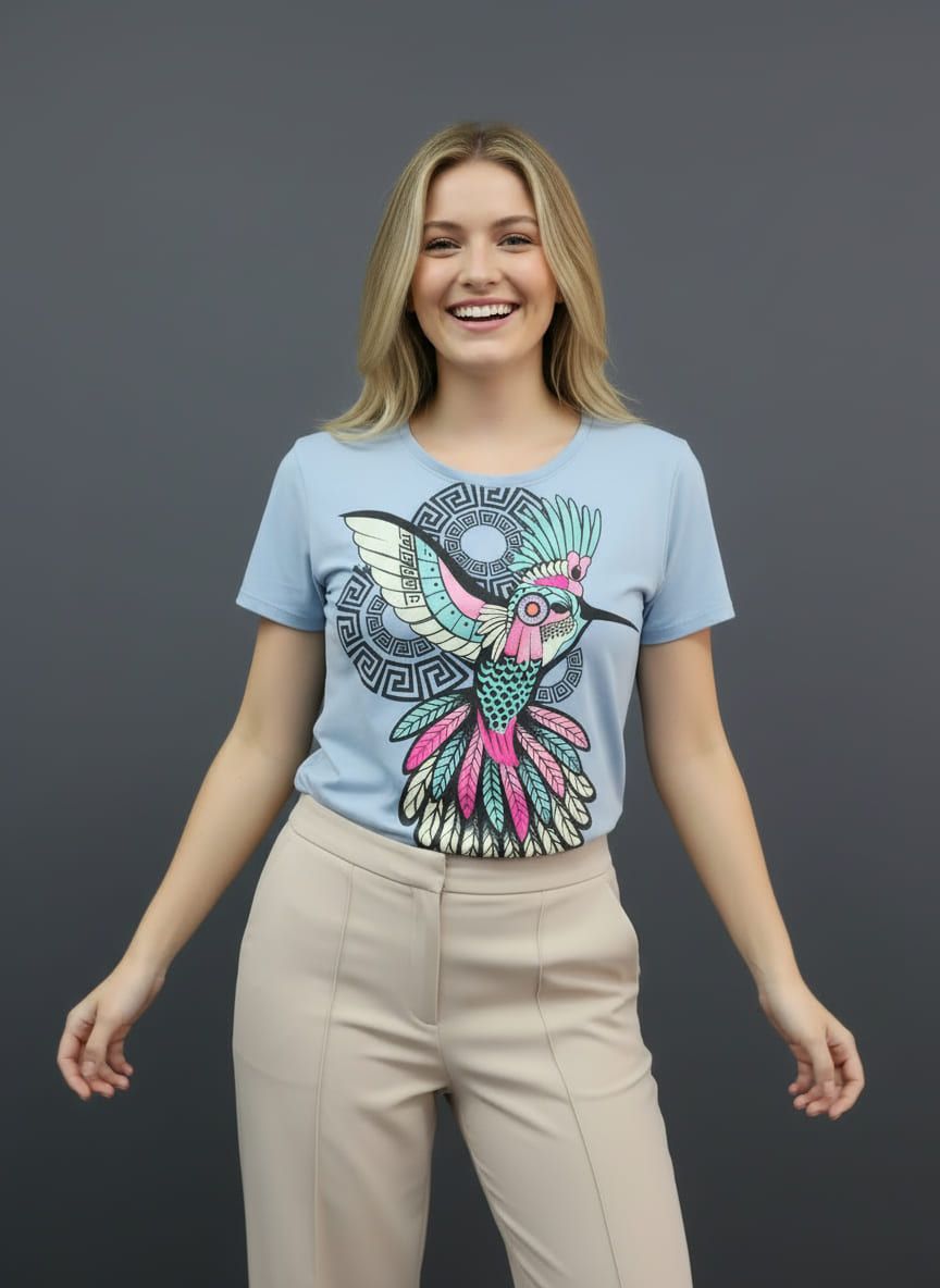 BLUSA CORTA QUETZAL MANDALA