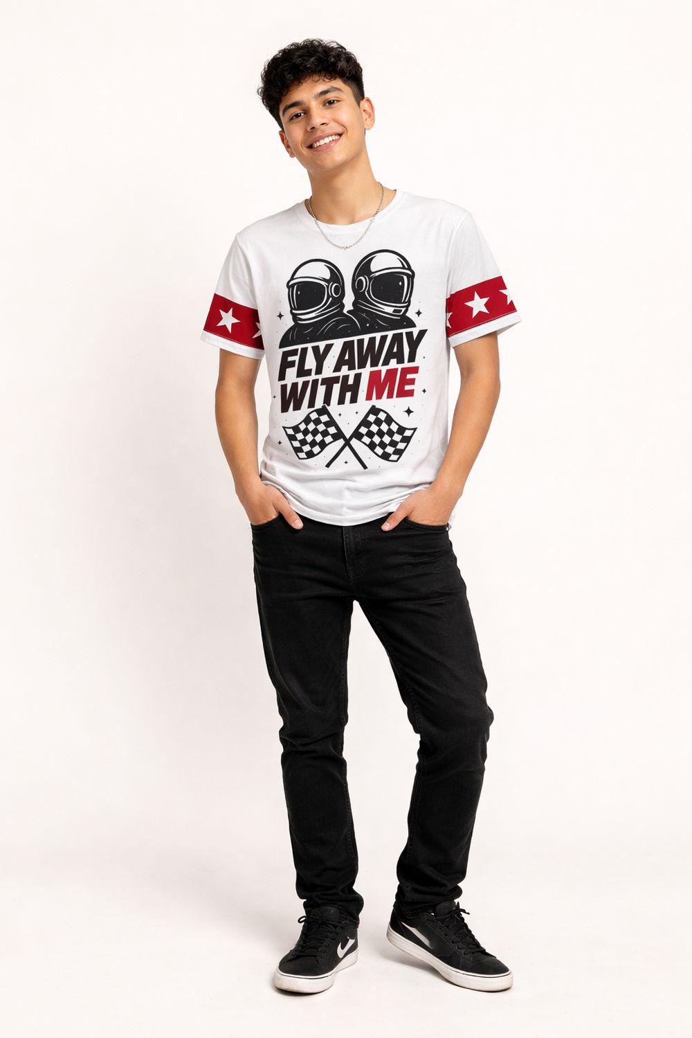 Playera Blanco Fly Away With Me1