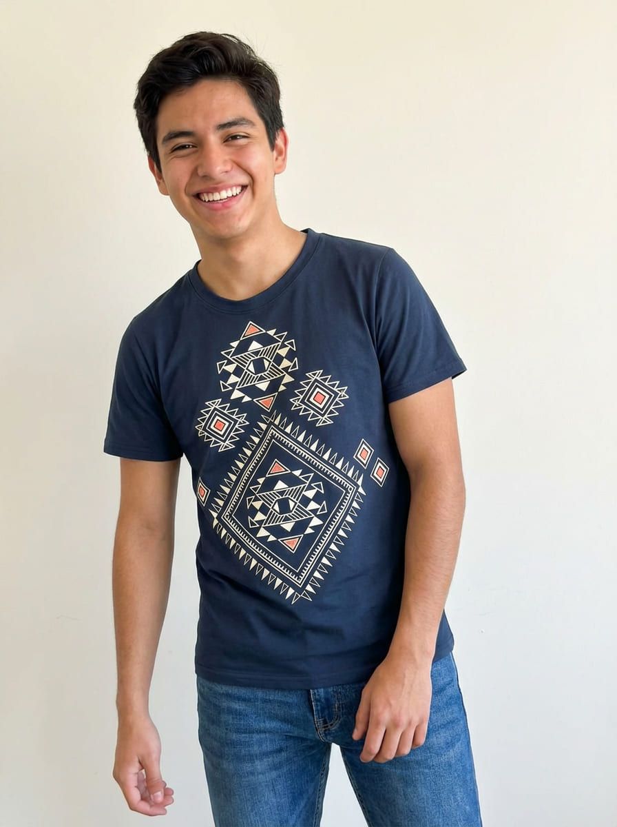 Playera Marino Arte Navajo