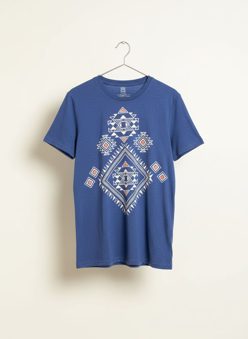 Playera Azul Jaste Arte Navajo