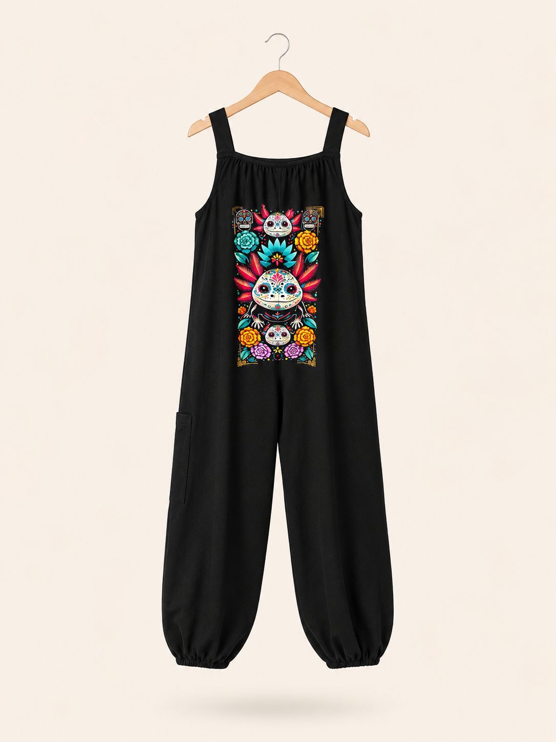 Enterizo Negro Ajolote Catrina
