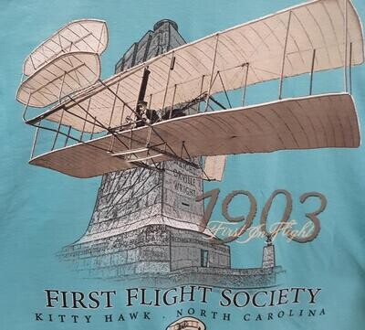 First Flight Society T-Shirts (Lagoon Blue)
