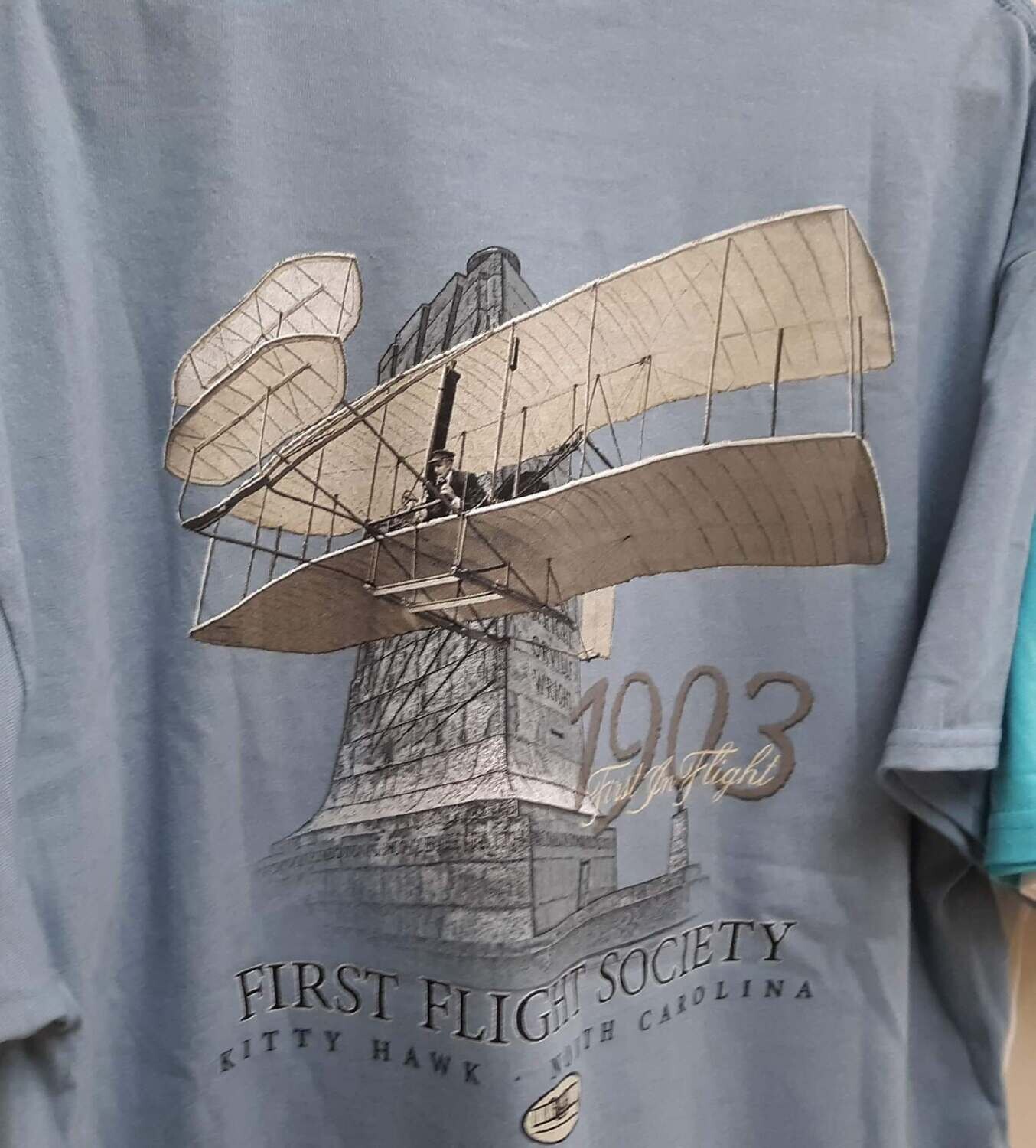 First Flight Society T-Shirts Steel Blue