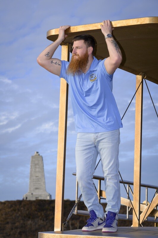 First Flight Society Blue Polo