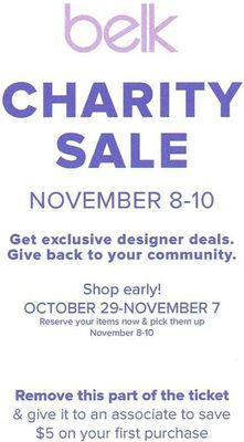 Belk Charity Sale