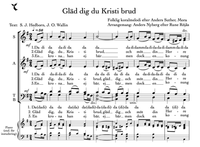 Gläd dig du Kristi brud, Mora-melodi