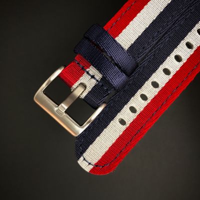 Nylon Watch Strap 20 mm with Quick Fastener - Fits Seiko, Omega, Tudor, Pagani, Garmin and others.