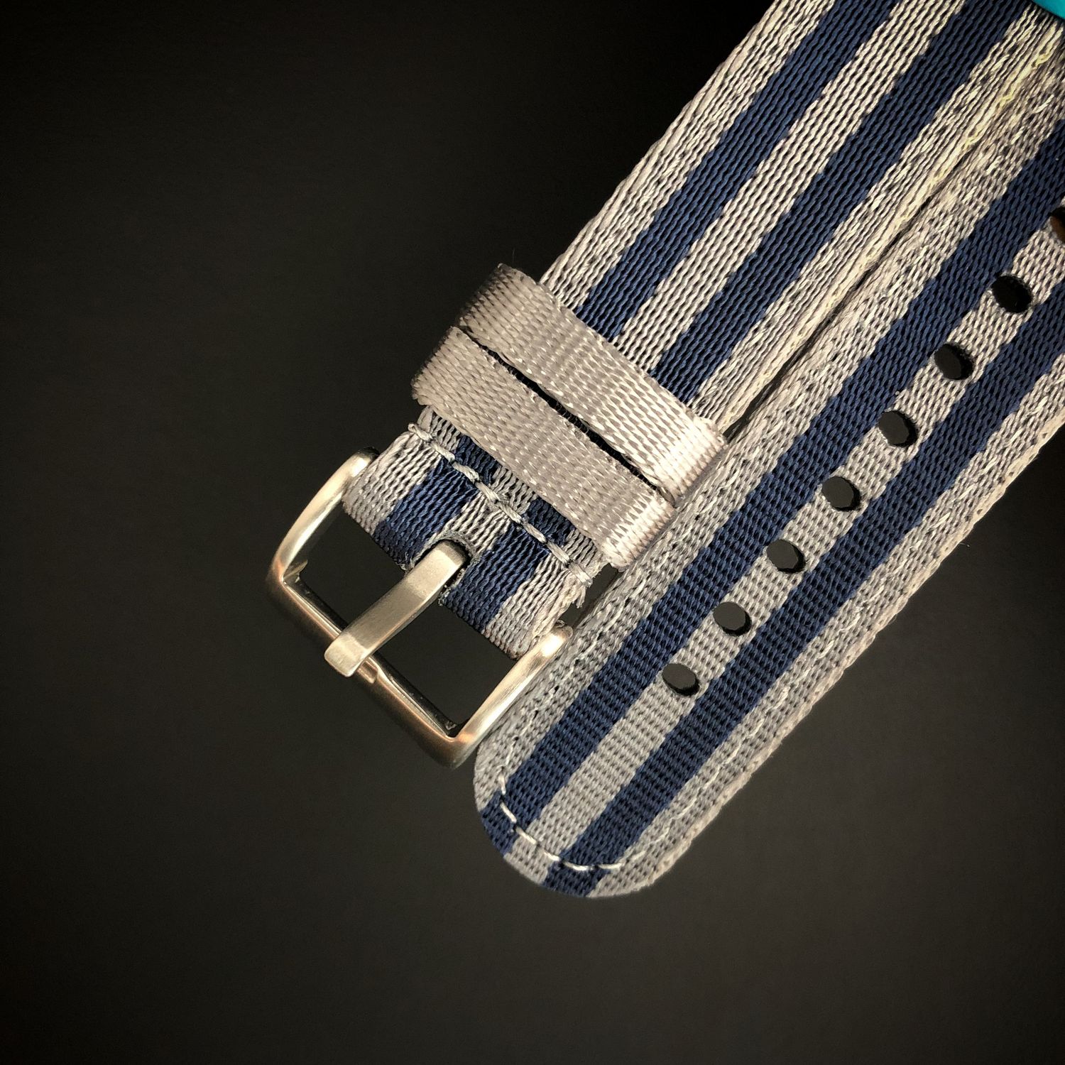 Nylon Watch Strap 20 mm with Quick Fastener - Fits Seiko, Omega, Tudor, Pagani, Garmin and others.