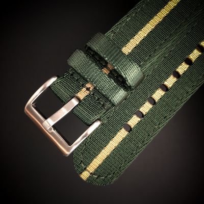 Nylon Watch Strap 20 mm with Quick Fastener - Fits Seiko, Omega, Tudor, Pagani, Garmin and others.