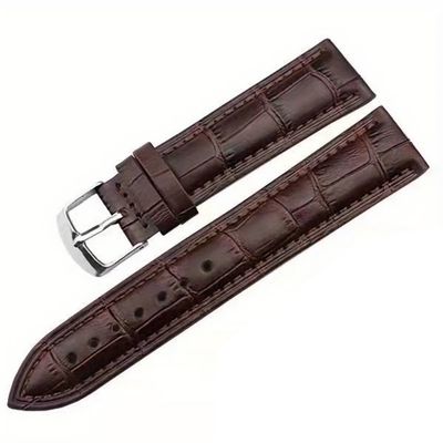 Brown leather watch strap 22mm