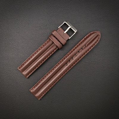 Brown leather watch strap 18mm