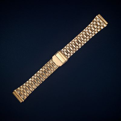 Gold-Plated Stainless Steel Watch Band  18mm
