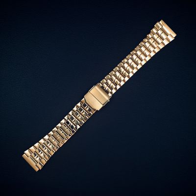 Gold-Plated Stainless Steel Watch Band  18mm