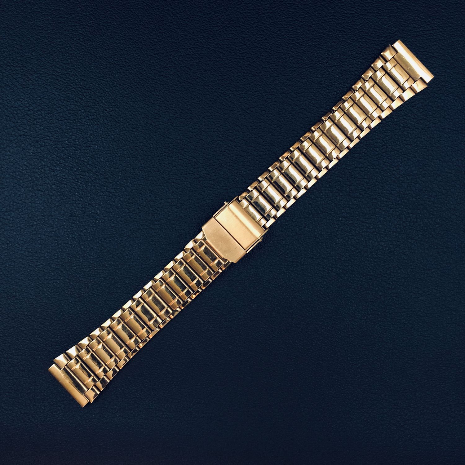 Gold-Plated Stainless Steel Watch Band  18mm