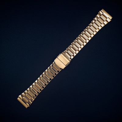 Gold-Plated Stainless Steel Watch Band  18mm