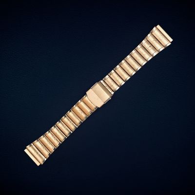 Gold-Plated Stainless Steel Watch Band  18mm