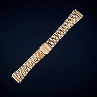 Gold-Plated Stainless Steel Watch Band  18mm