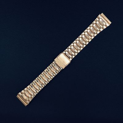 Gold-Plated Stainless Steel Watch Band  18mm