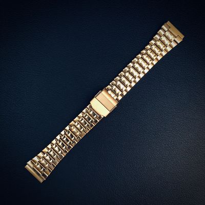 Gold-Plated Stainless Steel Watch Band  18mm