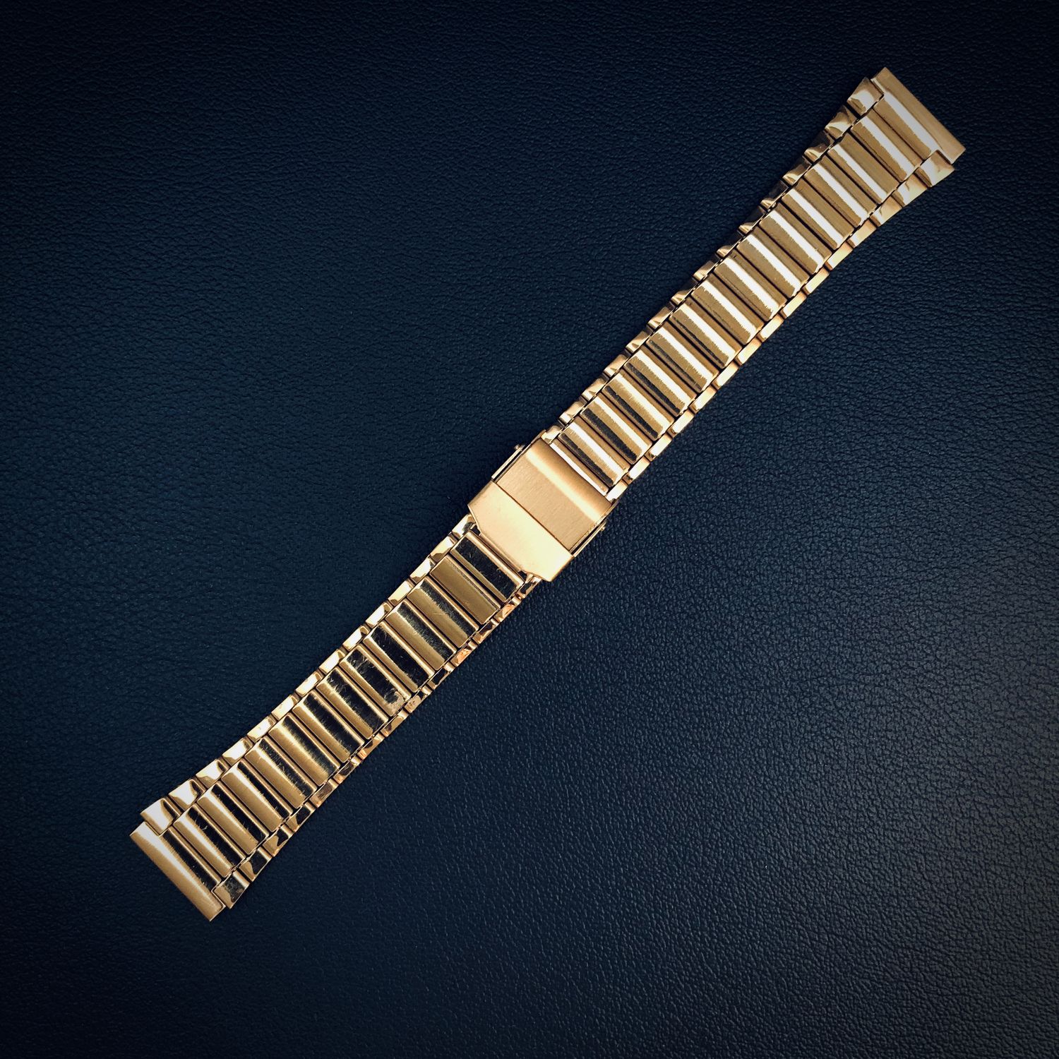 Gold-Plated Stainless Steel Watch Band  18mm