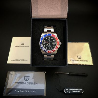 Pagani Design PD-1662 GMT– safirglas, keramisk bezel &amp; 100 m vattenskydd