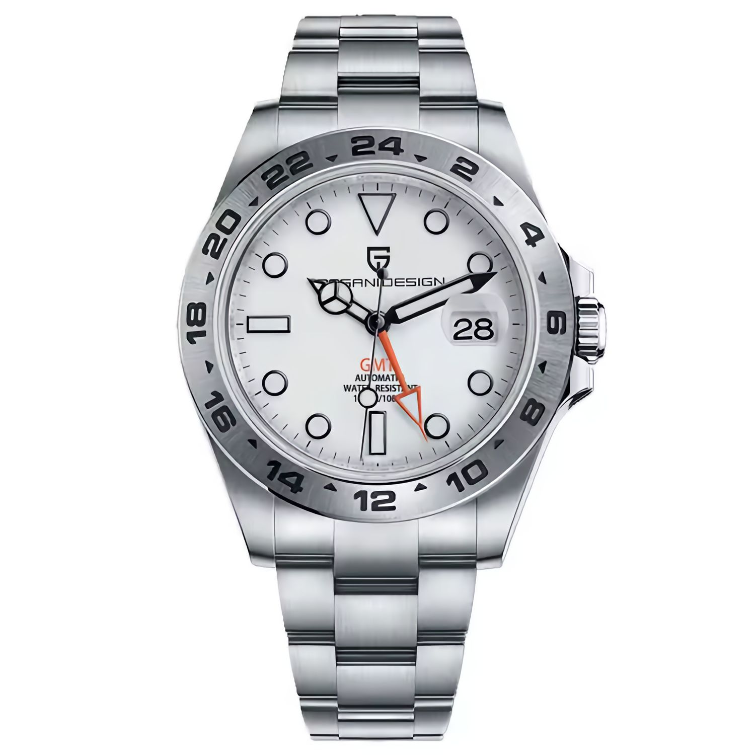 Pagani Design PD-1662 – 40 mm GMT Watch with Sapphire Crystal, Ceramic Bezel &amp; 100 m Water Resistance