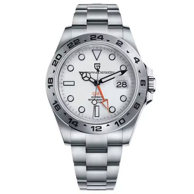 Pagani Design PD-1662 – 40 mm GMT Watch with Sapphire Crystal, Ceramic Bezel &amp; 100 m Water Resistance