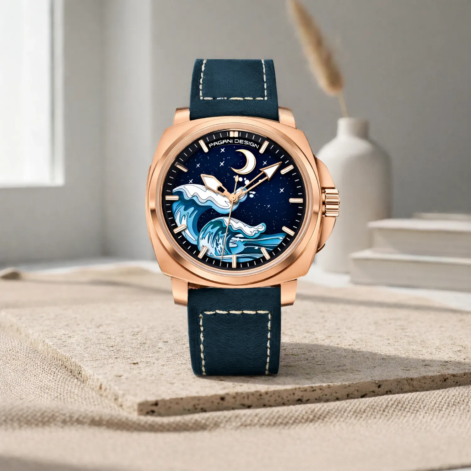 Pagani Design PD-YS014 Gold Blue NH35A Automatic 100m