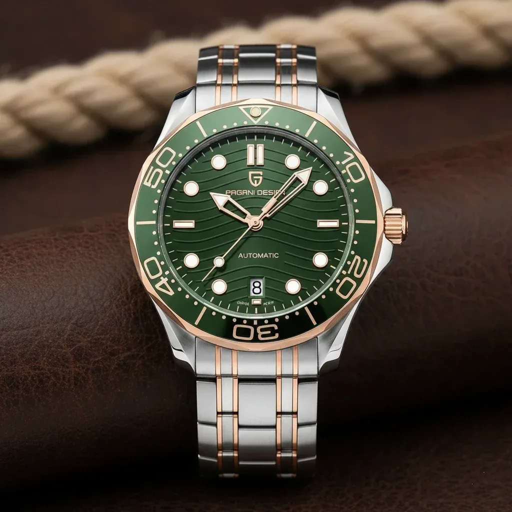 Pagani Design PD-1685 Gold Green NH35 Automatic 200m