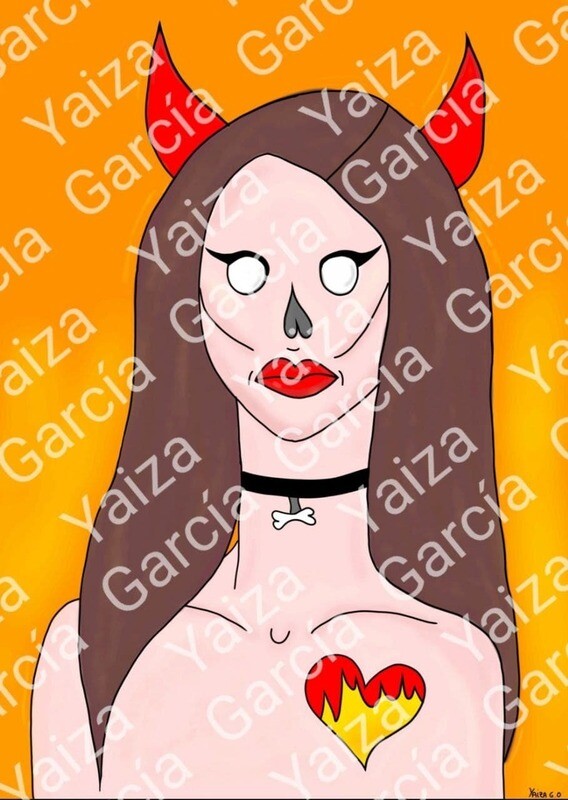 Lámina Chica Demon A4