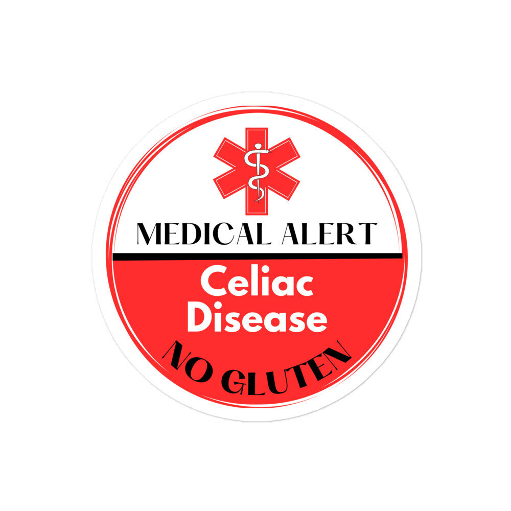 Celiac Disease Medical Alert Sticker