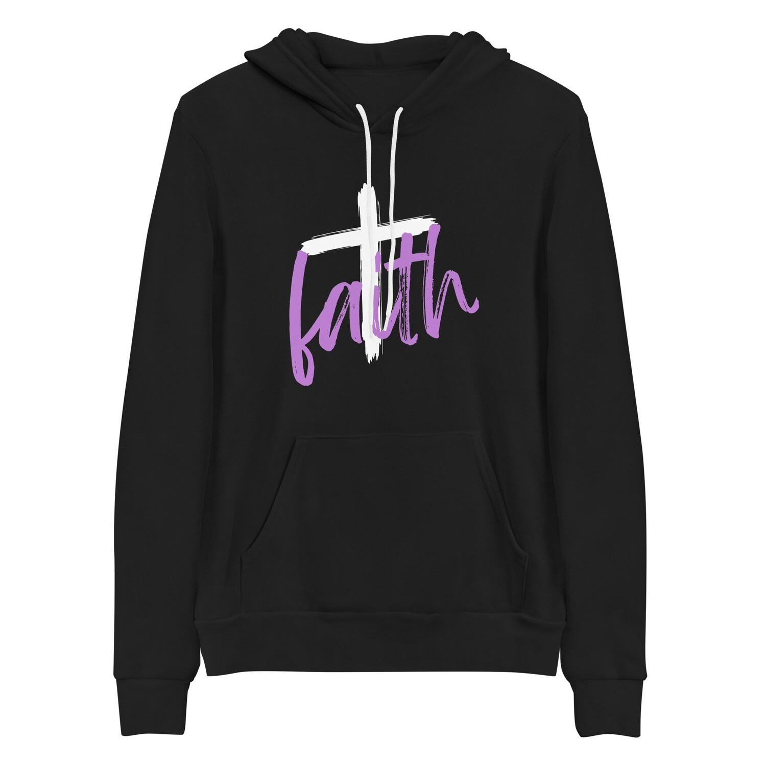 'Faith' (purple) Unisex Adult Hoodie
