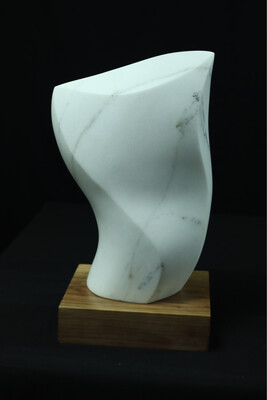 Abstract White Marble Sculpture (male Torso)