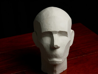 Simplified Head Sculpture (Outside USA Buyers)