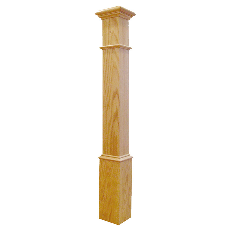 Box Newel 4-1/2&quot; Beaded - Maple