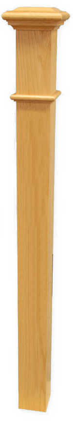 Box Newel 3-1/2&quot; Beaded - Maple