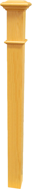 Box Newel 3-1/2&quot; Beaded - Poplar