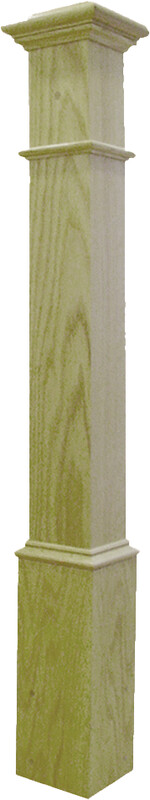 Box Newel 5-1/2&quot; Beaded - Poplar