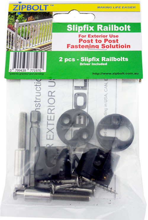 Zipbolt Exterior Slipfix Railbolt (17.150) 2 Pack
